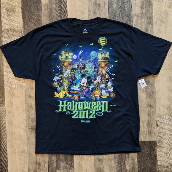 Disneyland Halloween 2012 T-Shirt Glow-in-the-Dark Graphic Tee - Picture 1 of 6